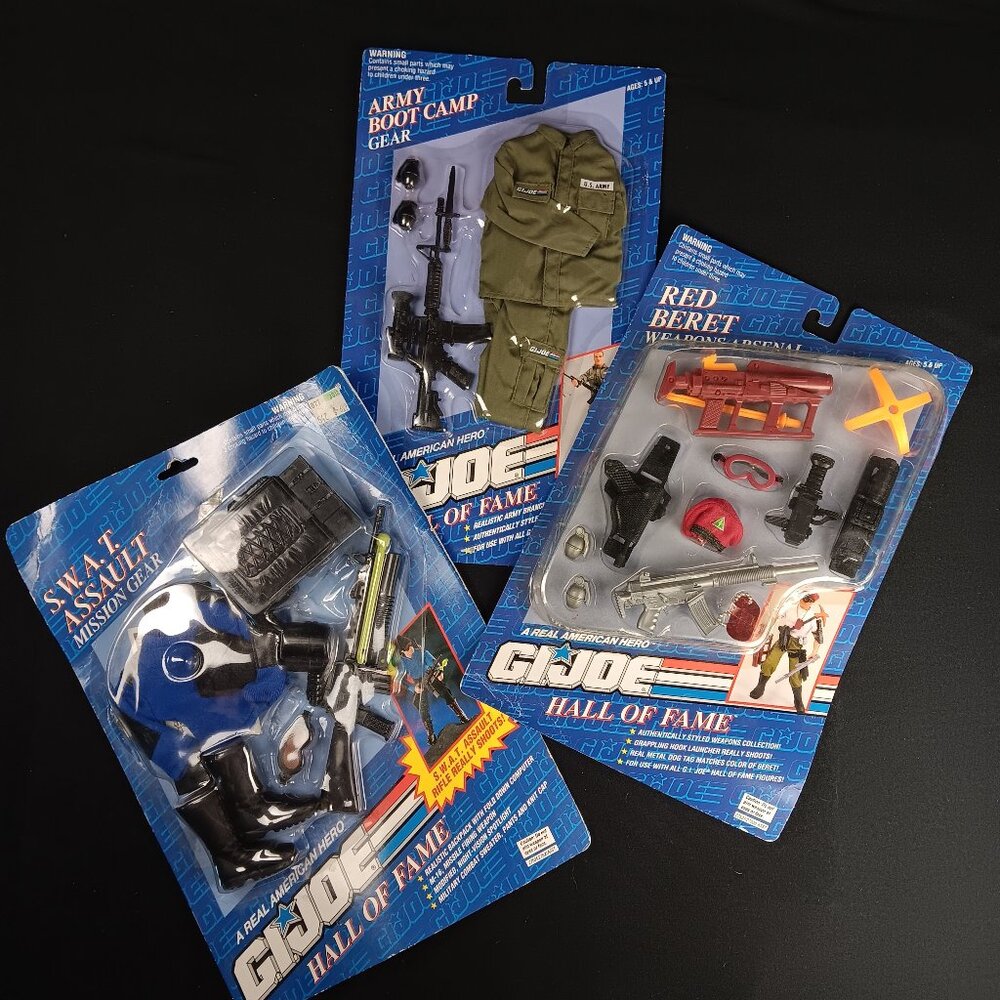 Vintage GI Joe Hall of Fame Accessory lot Hasbro 1990s